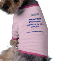 Pregnant woman in the house doggie t-shirt
