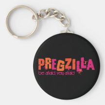 Pregzilla Key Chains