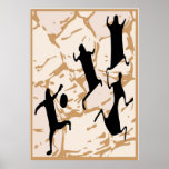 Prehistoric Basketball Cave Drawings Posters