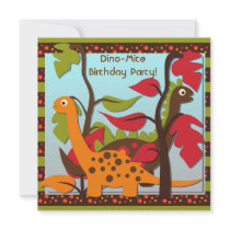 Prehistoric Dinos Birthday Invitations