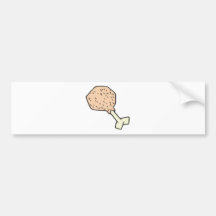 prehistoric drumstick bumper sticker