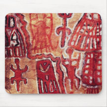 Prehistoric rock painting mousepads