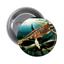 Prehistoric Underwater Sea Creature - Loch ness Pinback Button
