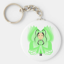 Prehnite Butterfly Princess Keychain