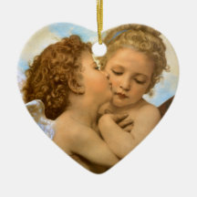 Premier baiser par Bouguereau, anges victoriens vi Décoration De Noël