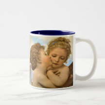 Premier baiser par Bouguereau, anges victoriens vi Tasse