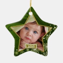 Premier cadre de photo de Noël du bébé Décorations De Noël