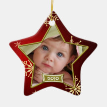 Premier cadre de photo de Noël du bébé Décoration De Noël