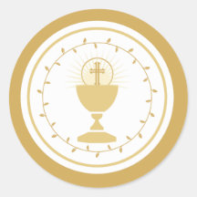 Premier joint d'enveloppe de communion ou autocoll