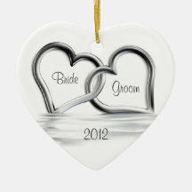 Premier ornement de mariage de Noël