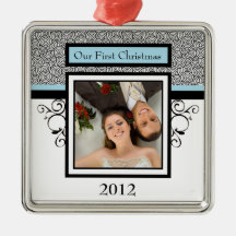 Premier ornement de photo de Noël