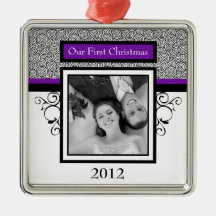 Premier ornement de photo de Noël
