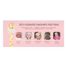 Première année de l'anniversaire du bébé cartons d'invitation personnalisés