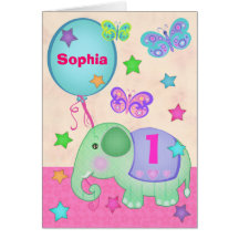 Première carte de petit gâteau de l'anniversaire d