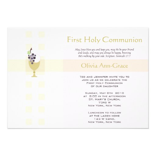 Première communion - fille faire-part