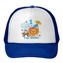 Première jungle d'anniversaire casquette de camionneur