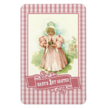 Première Pâques du bébé.  Aimant de cadeau de Pâqu Magnets Rectangulaire