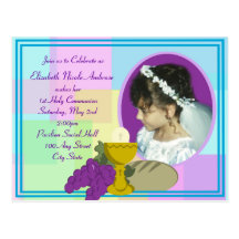 Première photo de communion sainte carte postale
