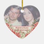 Première photo de Noël du couple vintage de roses  Décorations De Noël