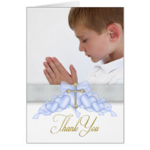 Premières cartes de Merci de communion de photo cr