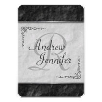 Premium Black and White Wedding Invitations invitations