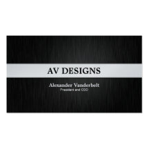 Premium Elegant Black and Silver Business Card