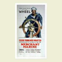 Prenez la roue - la marine marchande (US02058) affiches