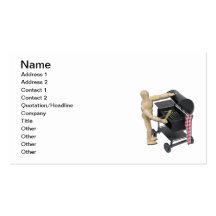 Preparing Barbecue Grill Business Card
