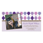 Preppy Argyle Custom Graduation Announcement :: 06 Photo Card