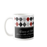 Preppy Argyle Graduation Mug (black scheme)