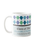 Preppy Argyle Graduation Mug (blue scheme)