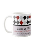 Preppy Argyle Graduation Mug (grey scheme)