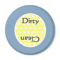 Preppy Blue Clean Dirty Dishwasher Magnet magnets