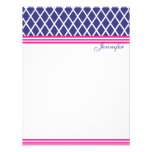 Preppy Navy Lattice Personalized Invite
