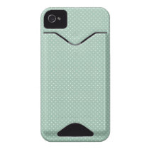 Preppy polka dot pindot mint green pattern 4S case Id Iphone 4 Case