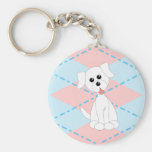 Preppy Puppy Key Chain