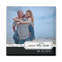 Preppy Save the Date Photo Magnet