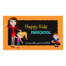 Preschool Grade School Teacher Business Cards