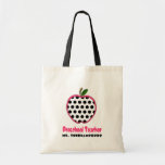 Preschool Teacher Bag - Polka Dot Apple