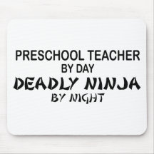 Preschool Teacher Deadly Ninja Mouse Pad