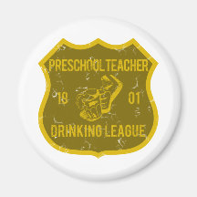 Preschool Teacher Drinking League Magnet