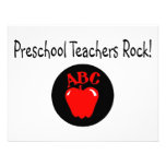 Preschool Teachers Rock Apple Custom Invite