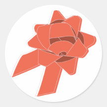 Present Bow Round Sticker