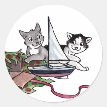 Present Kitties Stickers