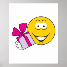 Present Smiley Face Posters