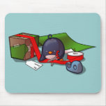 Present-Wrapping Penguin Mousepad