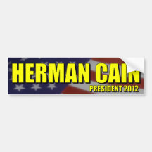 Président 2012 de Herman Caïn Autocollant Pour Voiture