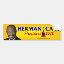 Président 2012 de Herman Caïn Autocollant Pour Voiture