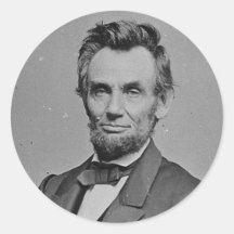 President Abraham Lincoln Portrait by Mathew Brady Stickers