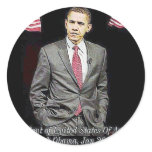 President Barack Obama 2009 Round Stickers